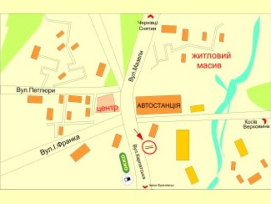 Схема рекламной плоскости по адресу Карпатська   (зупинка)