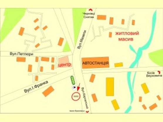 Схема рекламної площини за адресою Карпатська,175 біля Епіцентру