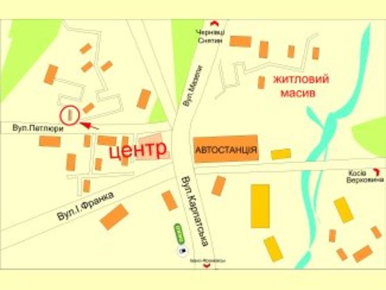 Схема рекламної площини за адресою Петлюри