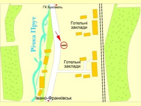 Схема рекламной плоскости по адресу с.Микуличин ст.Б