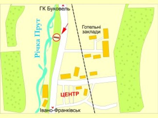 Схема рекламної площини за адресою вул.Свободи (санаторій Карпати) №3