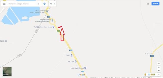 Схема рекламной плоскости по адресу М-09 Тернопіль-Львів-Рава-Руська, км 184+121   праворуч