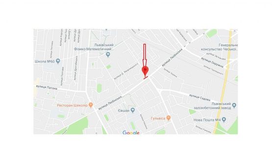 Схема рекламной плоскости по адресу вул.Любінська "Будинок меблів" (зупинка гр.транспорту)