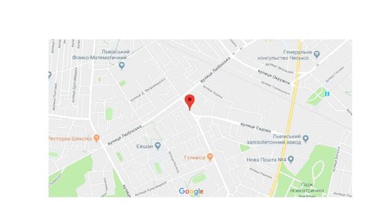 Схема рекламної площини за адресою вул.Петлюри заправка ОККО (зупинка гр.транспорту)