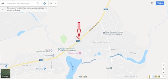 Схема рекламной плоскости по адресу T-14-16 Львів-Пустомити-Мединичі, км 12+100 праворуч