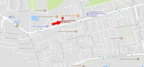 Схема рекламной плоскости по адресу вул. Мазепи 5