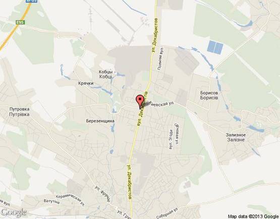 Схема рекламної площини за адресою 9 школа,поворот на, в.Бурки, в.Дек.133