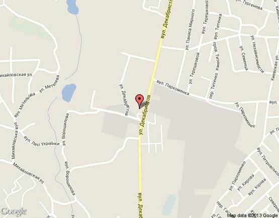 Схема рекламної площини за адресою АЗС  ТНК № 1, в.. Декабристів, 57