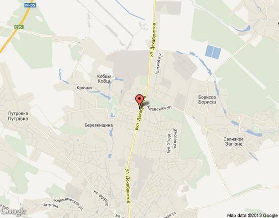 Схема рекламної площини за адресою «Сапсан», 9 школа, в. Декабристів,136