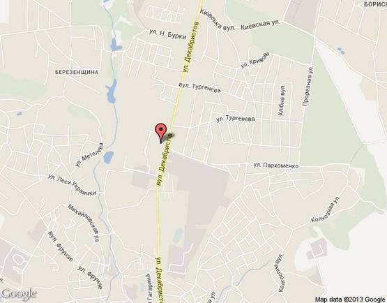 Схема рекламної площини за адресою Хлібзавод,Бетон.зав., в.. Декабристів,79