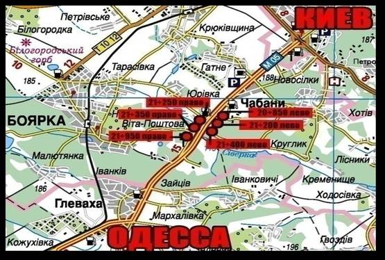 Схема рекламной плоскости по адресу М-05, 21+350 лево