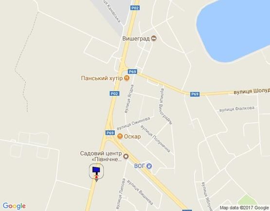 Схема рекламної площини за адресою Траса "Київ-Іванків-Овруч",  Р-02 км 19+300 право, поворот на завод SANDORA, HENKEL-Україна, перед КПП "Нові Петрівці"