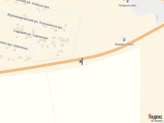 Схема рекламної площини за адресою Одесса-Рени 12+450А (в стор. 2 столбов с Рени)