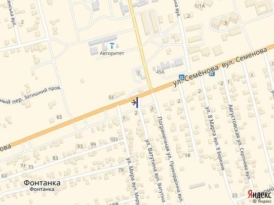 Схема рекламної площини за адресою Одесса-Южный (Фонтанка) 19+00А (в стор. Южного)