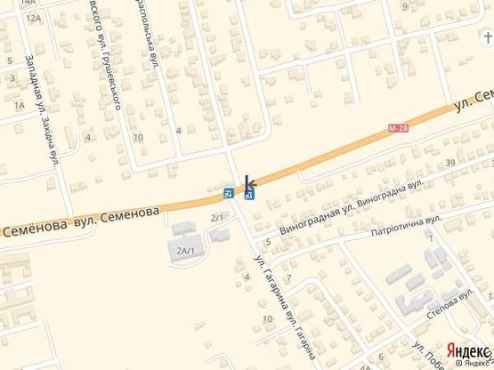 Схема рекламной плоскости по адресу Одесса-Южный 18+500 А (Фонтанка) в стор. Одессы