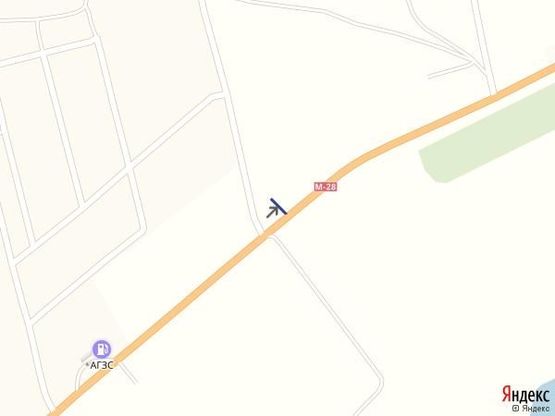 Схема рекламной плоскости по адресу Одесса-Южный 26+00 Б (Дофиновка) в стор. Южного