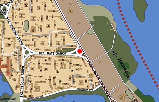 Схема рекламной плоскости по адресу просп. Героев Сталинграда/ ул. Мате Залке(клумба) с М.Залке на Г.Сталинграда