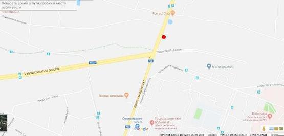 Схема рекламної площини за адресою просп.Минский 150А, в сторону пл.Тараса Шевченко (Б)