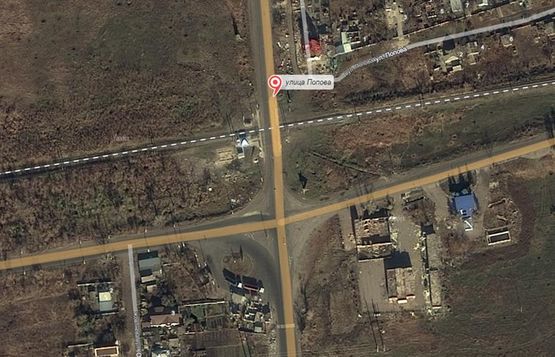 Схема рекламної площини за адресою находится за перекрестком п. Семеновка (направление на Харьков (Святогорск))