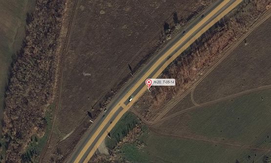 Схема рекламной плоскости по адресу р-н оптового овощного рынка и на въезде в г. Краматорск (направление на Краматорск)