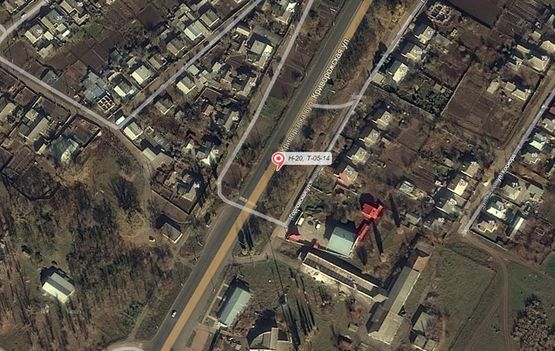 Схема рекламної площини за адресою ул. Криворожская, на въезде в г. Славянск (направление на Славянск)