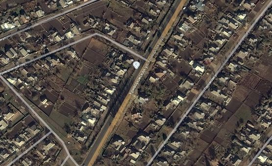 Схема рекламной плоскости по адресу ул. Криворожская, на выезде из г. Славянск (направление на Краматорск)