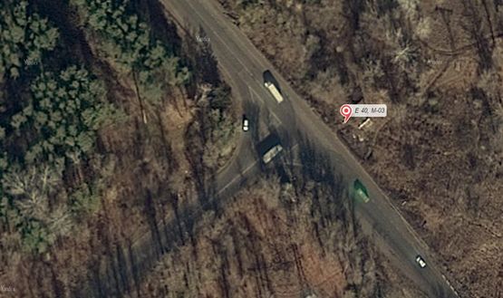 Схема рекламной плоскости по адресу перед БЗС и поворотом на Славянск (направление на Харьков(Святогорск))