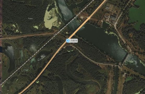 Схема рекламной плоскости по адресу п. Райгородок (въезд в мост)