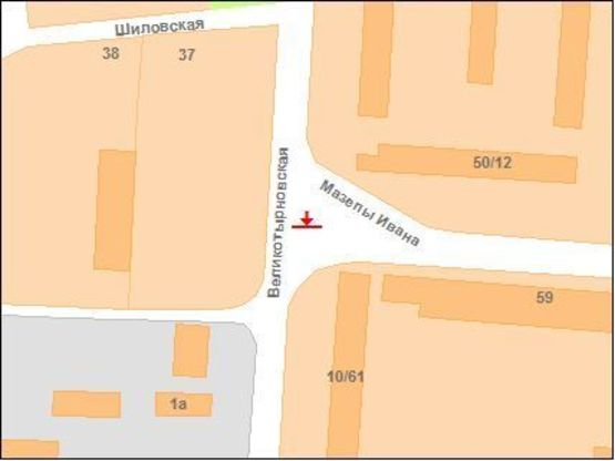 Схема рекламной плоскости по адресу Автовокзал (у бік м-ну Алмазний)