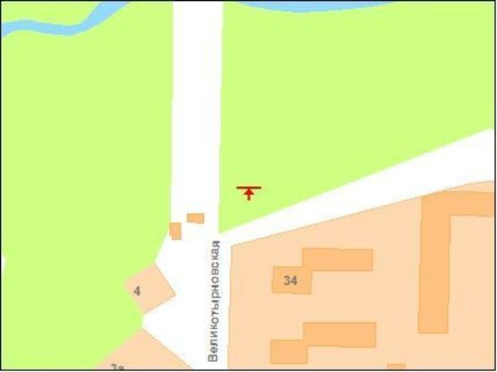 Схема рекламной плоскости по адресу В.Тирнівська вул.