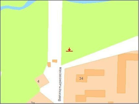 Схема рекламної площини за адресою В.Тирнівська вул.