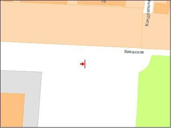 Схема рекламної площини за адресою К.Шосе вул., 70 (в’їзд до Эпицентру)