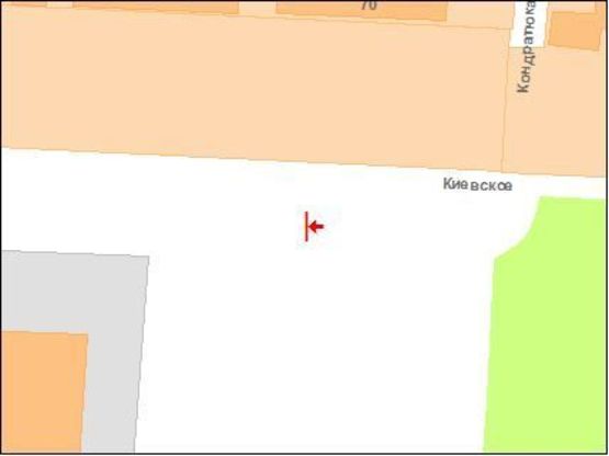 Схема рекламной плоскости по адресу К.Шосе вул., 70 (в’їзд до Эпицентру)