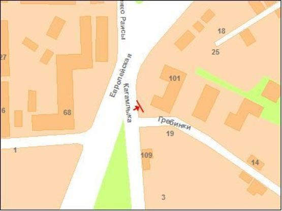 Схема рекламной плоскости по адресу Європейська вул. (Фрунзе) - Кагамлыка вул. (перехр.)