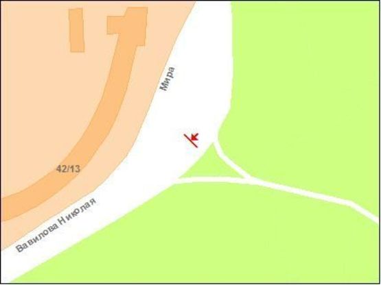 Схема рекламной плоскости по адресу Миру просп. (автостоянка)(з центру)