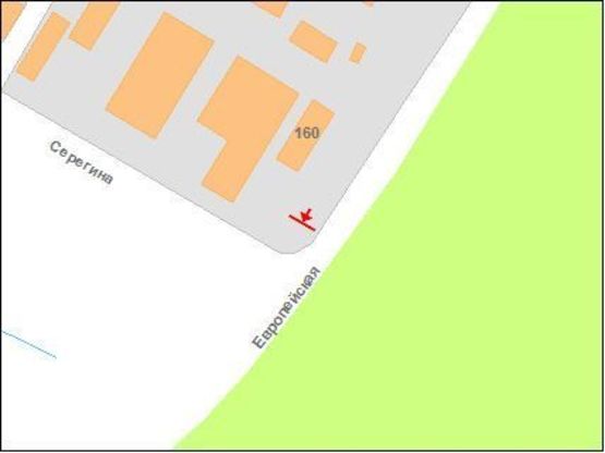 Схема рекламної площини за адресою Європейська вул. (Фрунзе)(авторинок)