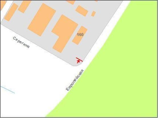 Схема рекламної площини за адресою Європейська вул. (Фрунзе)(авторинок)