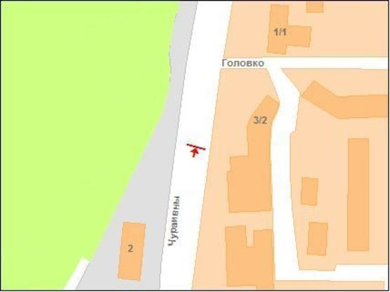 Схема рекламної площини за адресою Чураївни вул.(мікрорайон "Левада")(з центру)