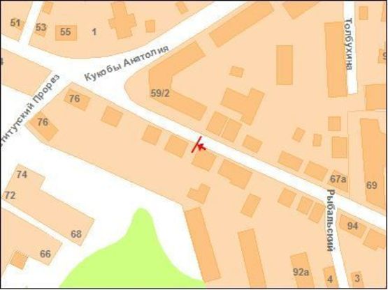 Схема рекламной плоскости по адресу Небесної Сотні вул. (Леніна) (зуп. "Мелькомбінат")