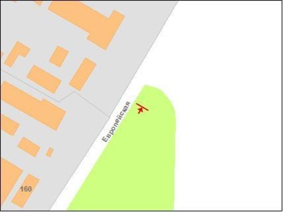 Схема рекламной плоскости по адресу Європейська вул. (Фрунзе) (Полтавапиво)