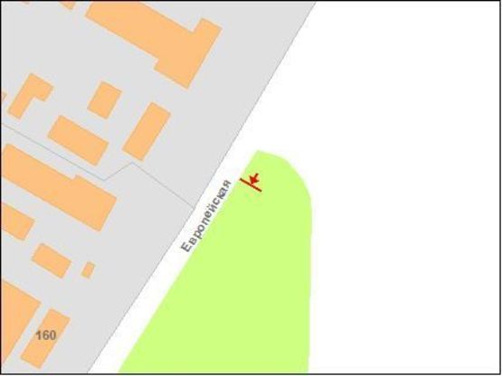 Схема рекламной плоскости по адресу Європейська вул. (Фрунзе) (Полтавапиво)