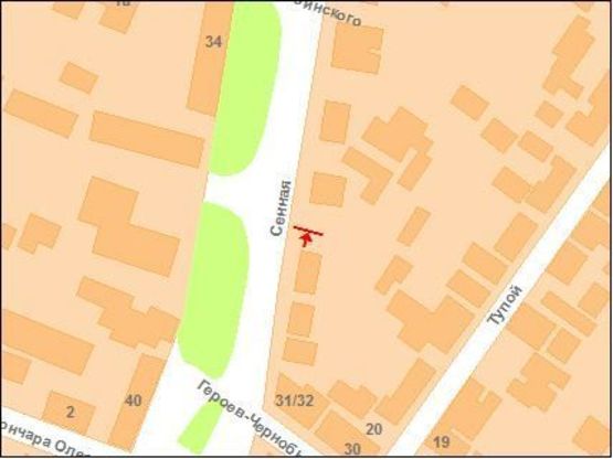 Схема рекламной плоскости по адресу Сінна вул., 27