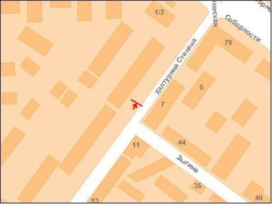 Схема рекламної площини за адресою Халтуріна вул., 4