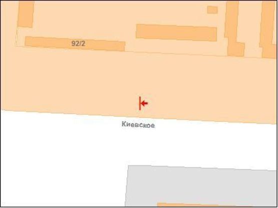 Схема рекламной плоскости по адресу К.Шосе вул., 84 (навпроти Эпіцентру)