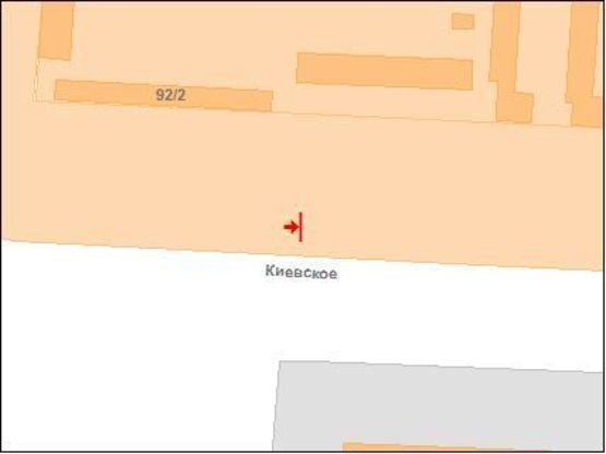 Схема рекламной плоскости по адресу К.Шосе вул., 84 (навпроти Эпіцентру)