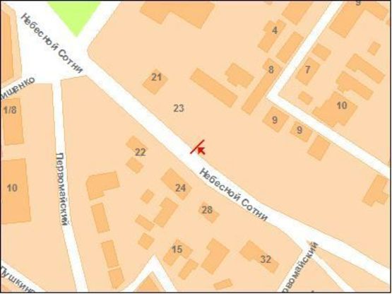 Схема рекламной плоскости по адресу Небесної Сотні вул.(Леніна), (Воскресенський узвіз)