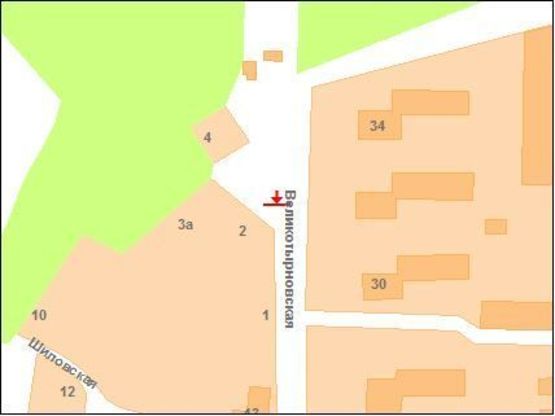 Схема рекламной плоскости по адресу В.Тирнівська вул. - Сади-1