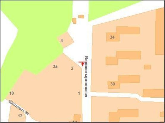 Схема рекламной плоскости по адресу В.Тирнівська вул. - Сади-1