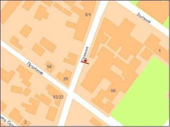 Схема рекламної площини за адресою Сінна вул.,18