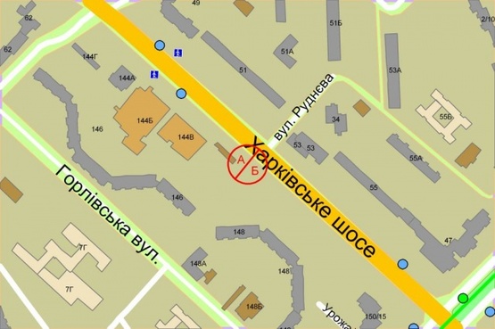 Схема рекламной плоскости по адресу Харьковское шоссе (напротив дома №53)